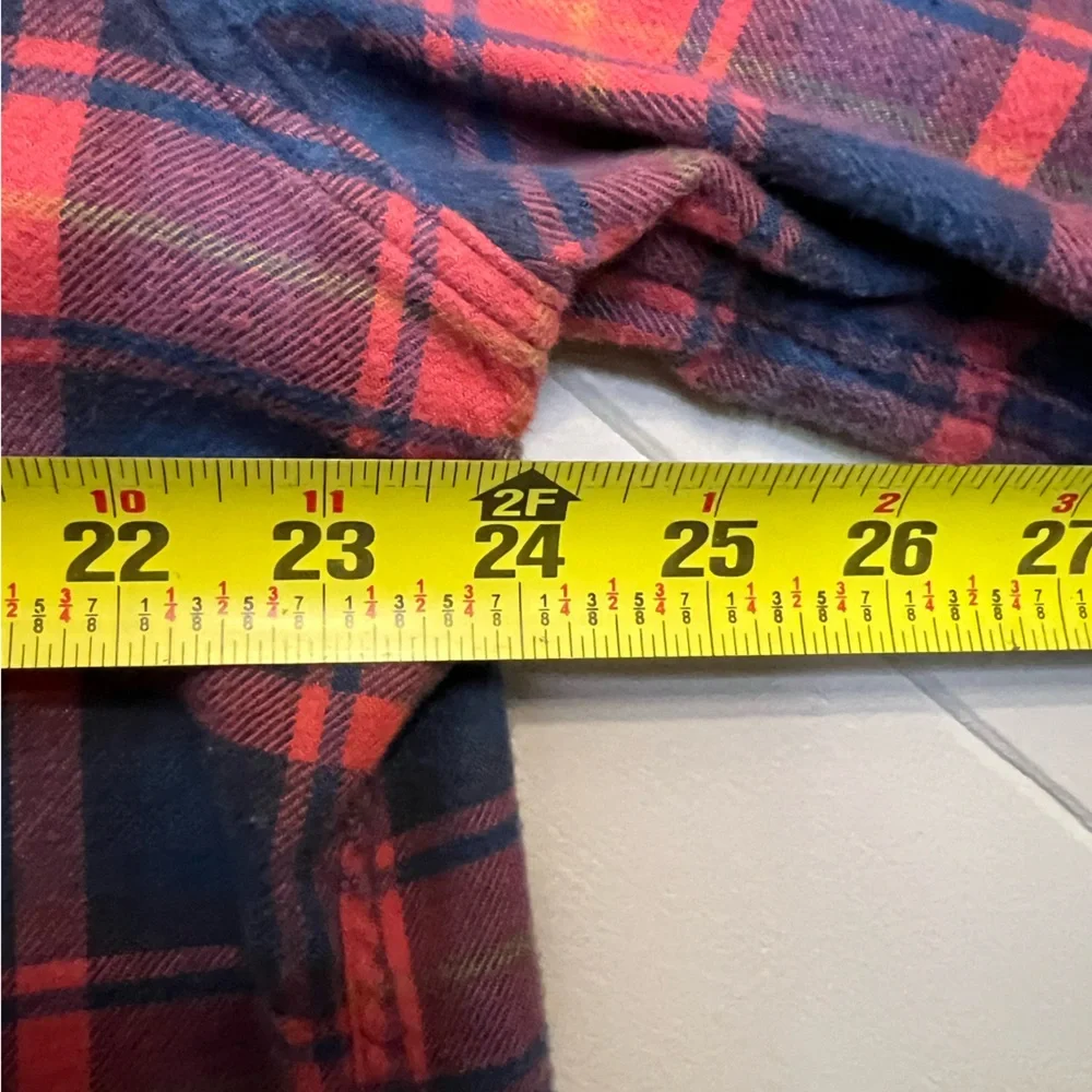 J. Crew Mercantile‎ red and blue plaid flannel size XL
